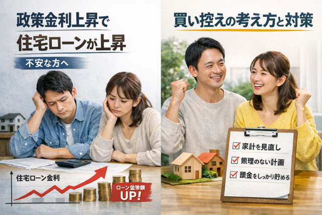 政策金利上昇で住宅ローン上昇が不安な方へ！買い控え時の考え方をご紹介の画像