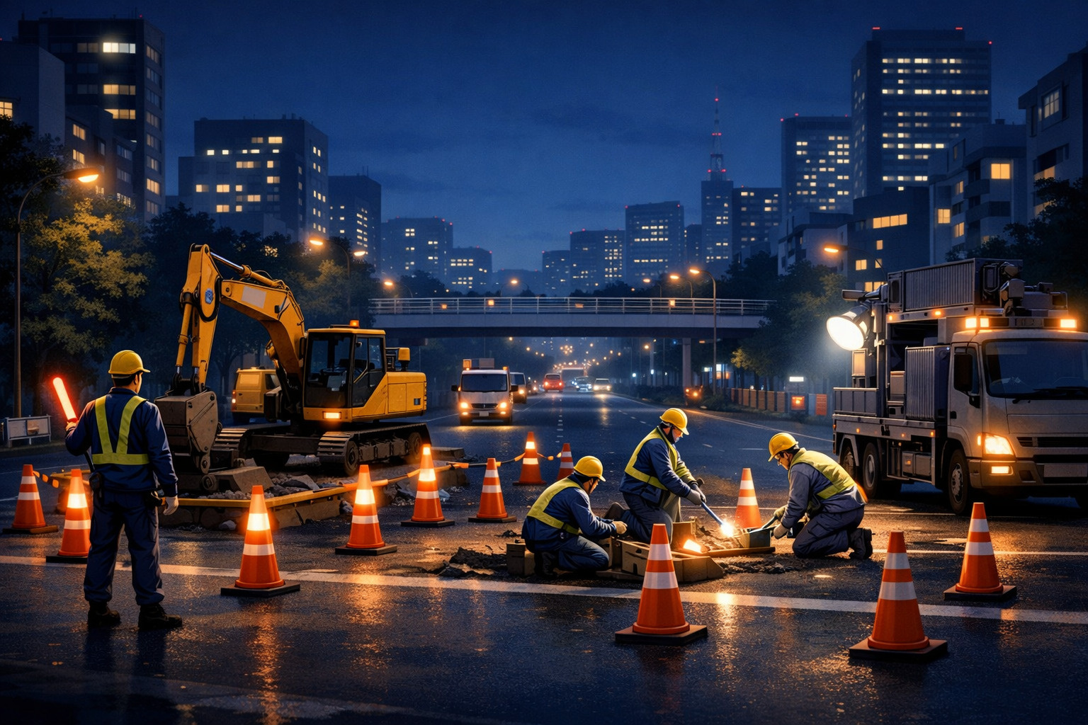 外国人が不思議に思う「日本の夜間工事」 暮らしを支える工夫 とは？の画像