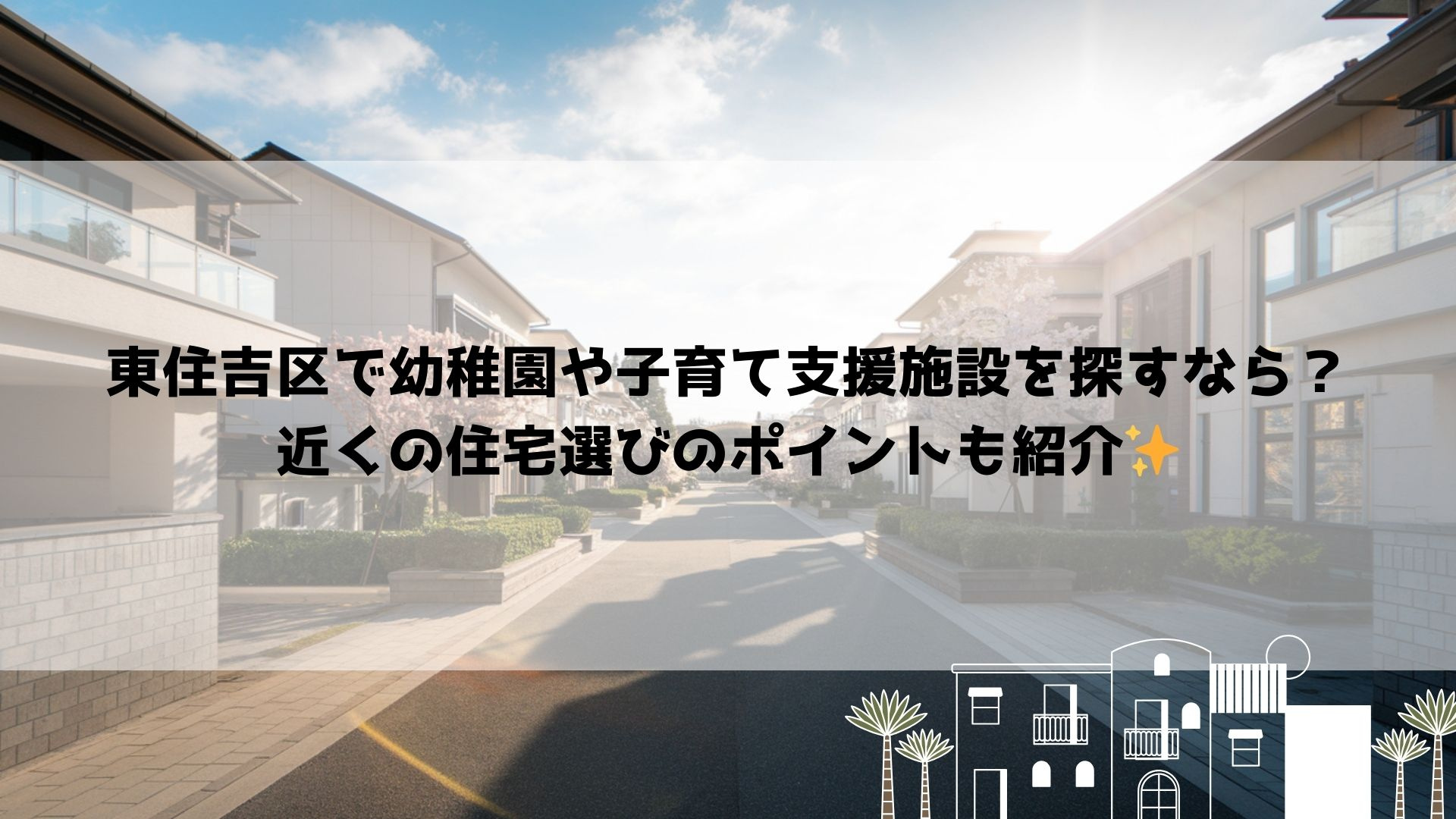 東住吉区で幼稚園や子育て支援施設を探すなら？近くの住宅選びのポイントも紹介の画像