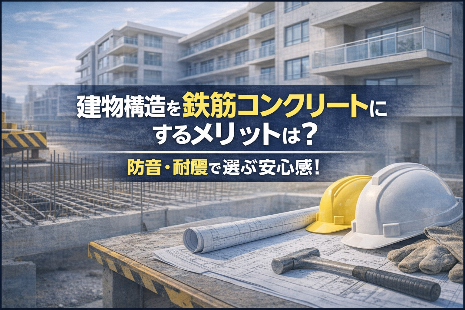 建物構造を鉄筋コンクリートにするメリットは？防音・耐震で選ぶ安心感！の画像