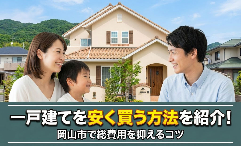 一戸建てを安く買う方法を紹介！岡山市で総費用を抑えるコツの画像