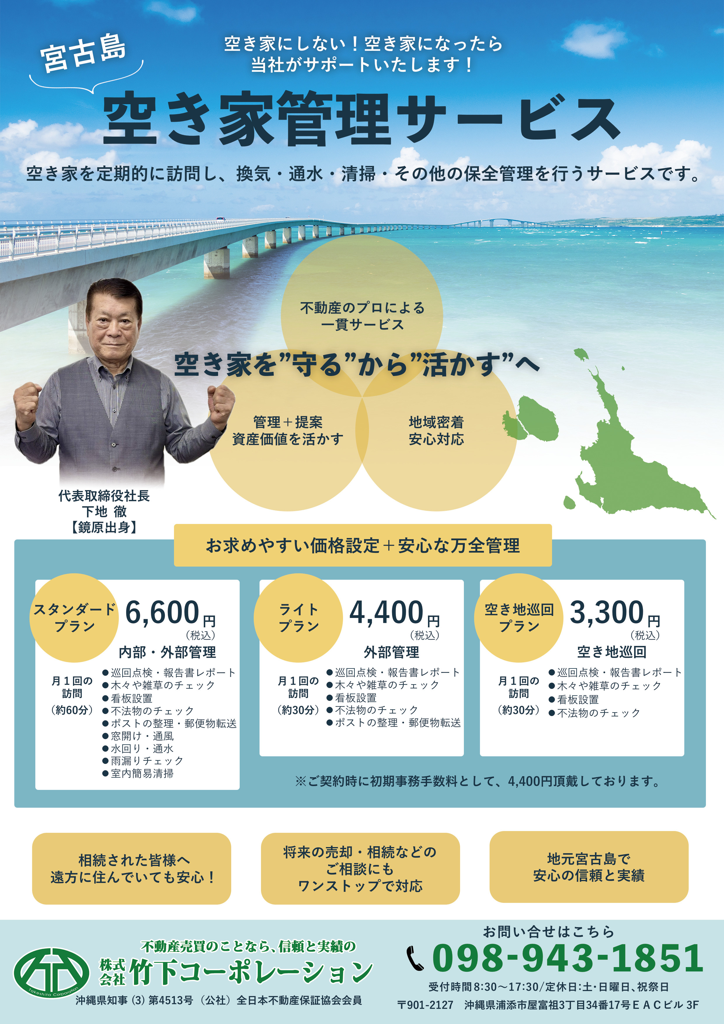 宮古島空き家・空き地管理サービスの画像