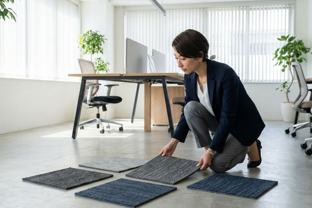 オフィスの床にタイルカーペットを採用するメリット