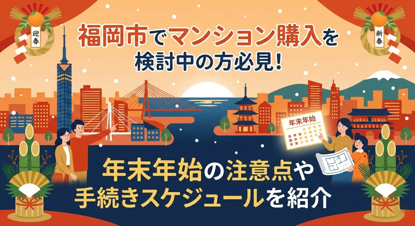 福岡市でマンション購入を検討中の方必見！年末年始の注意点や手続きスケジュールを紹介の画像