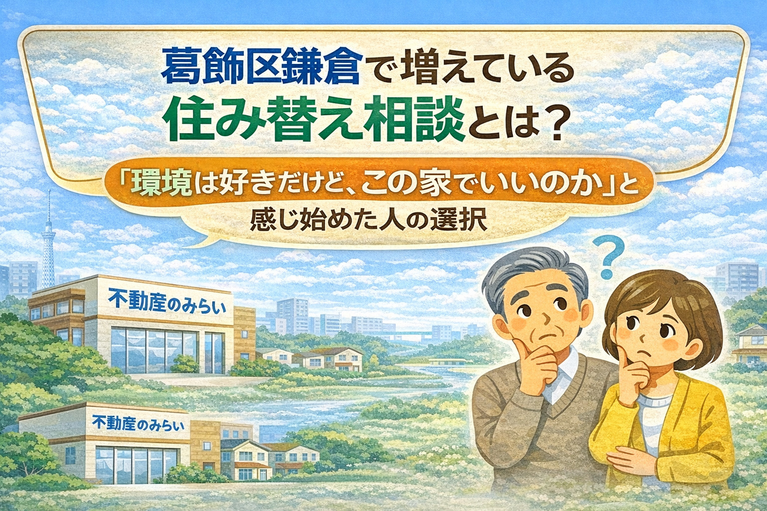 葛飾区鎌倉で住み替えを検討する人向けに不動産のみらいが解説するイメージ画像