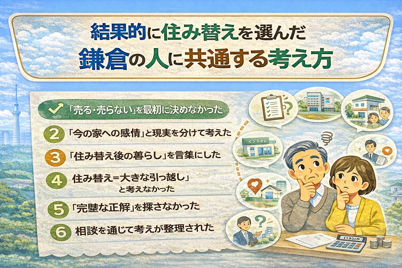 葛飾区鎌倉で住み替えを選んだ人に共通する考え方を解説する画像