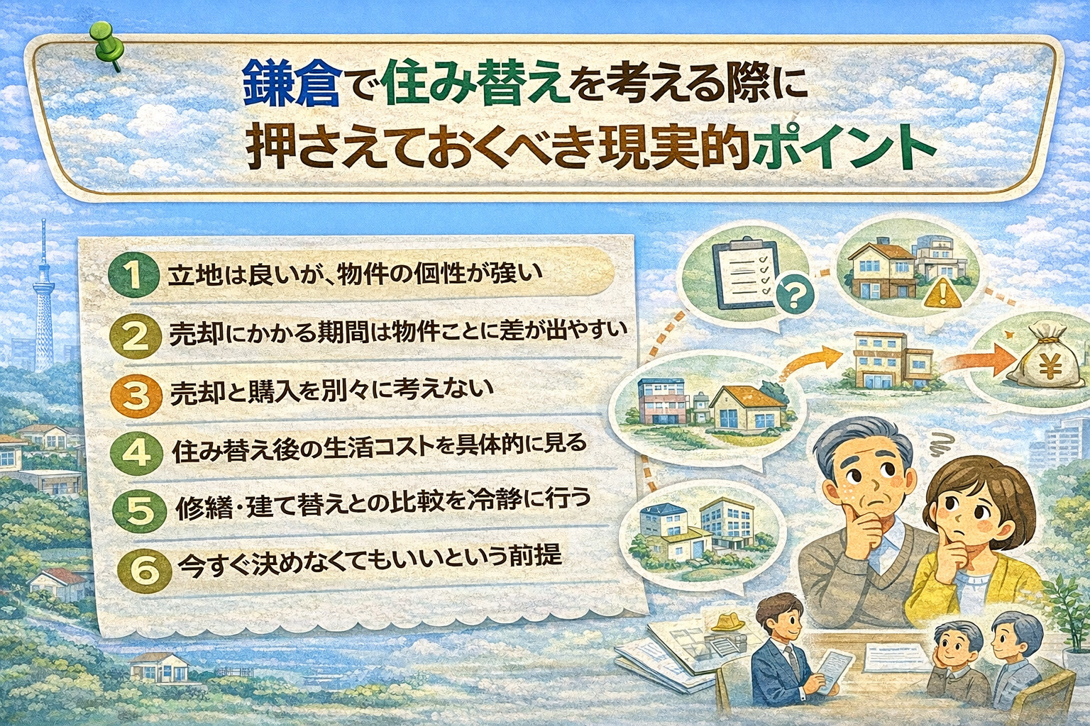 鎌倉で住み替えを考える際の現実的なポイントを整理した画像