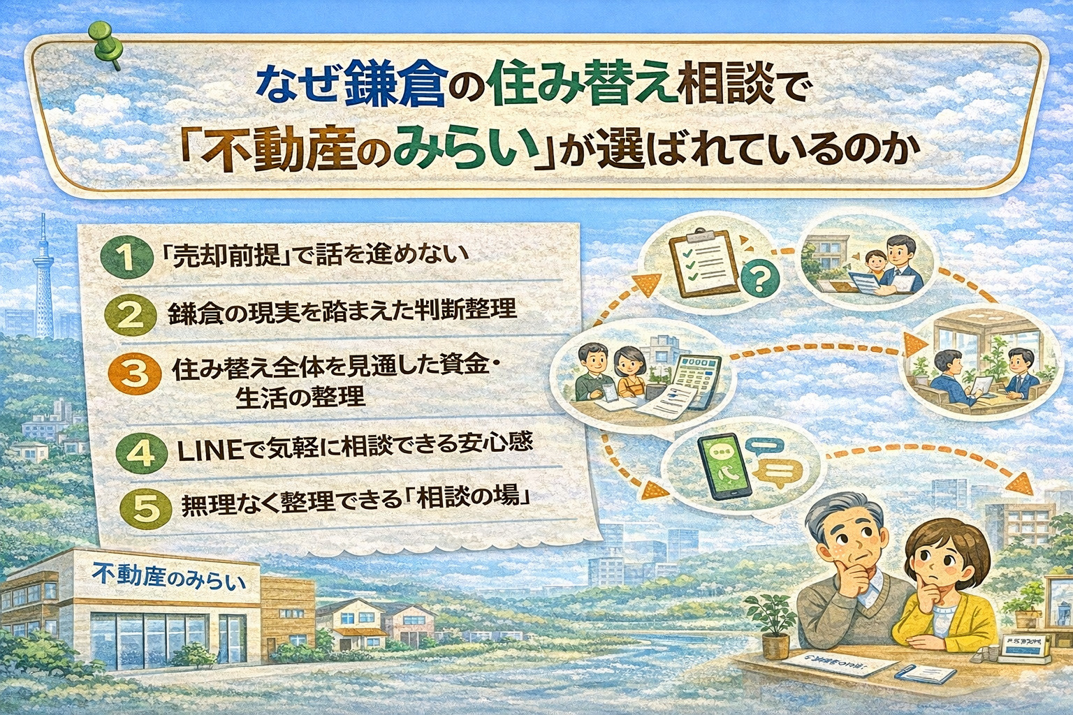 葛飾区鎌倉の住み替え相談で不動産のみらいが選ばれる理由の画像