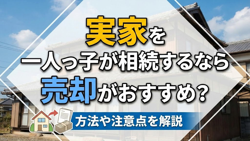 実家を一人っ子が相続するなら売却がおすすめ？方法や注意点を解説の画像