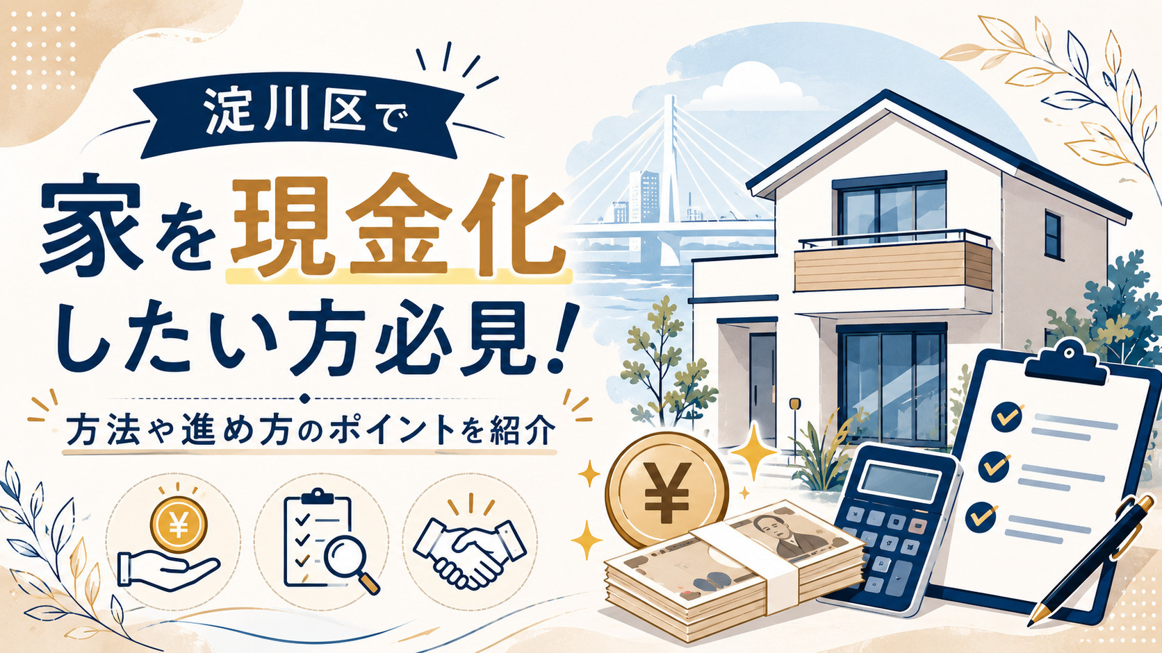 淀川区で家を現金化したい方必見！方法や進め方のポイントを紹介の画像