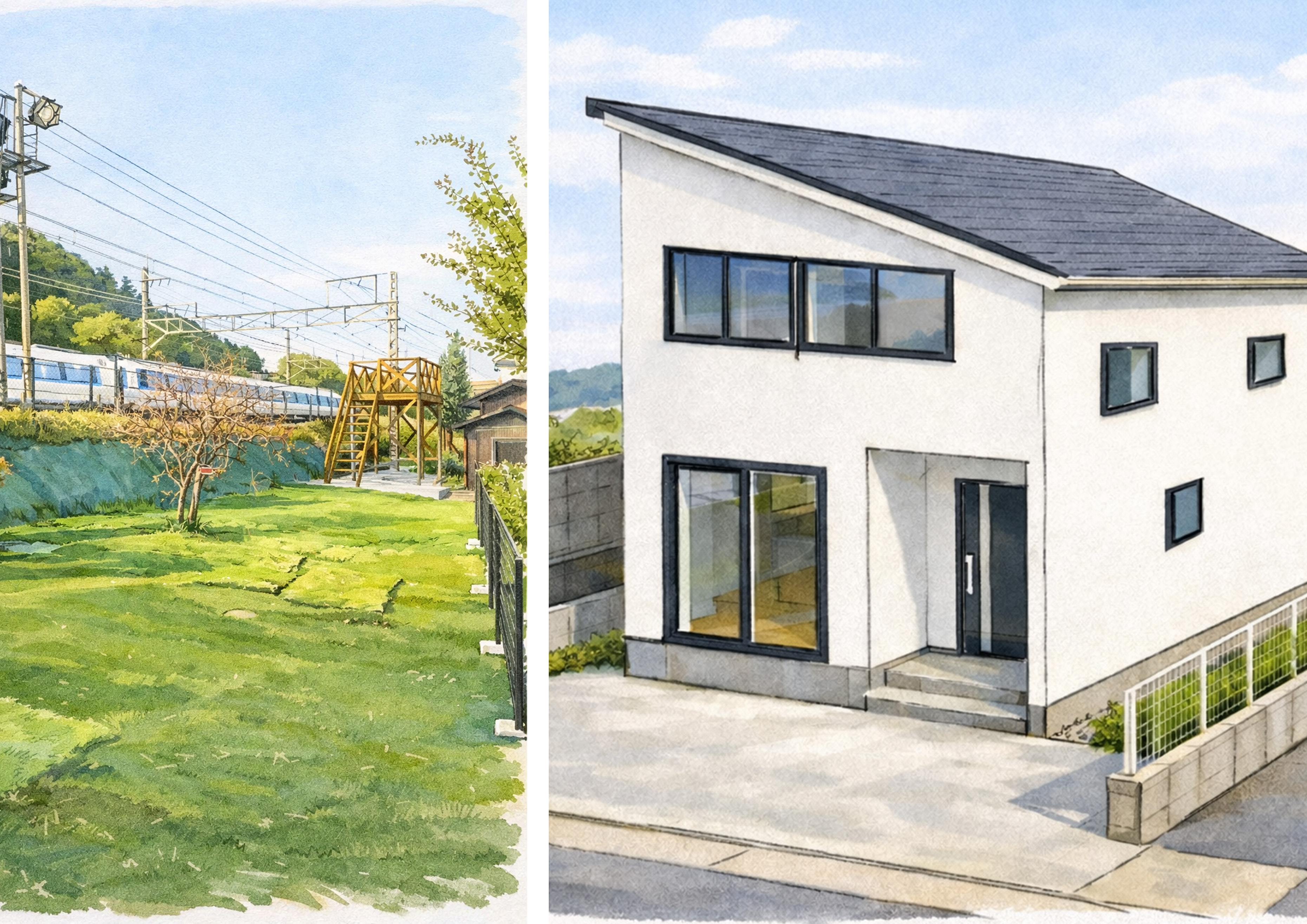 敷地面積70坪超！広々としたガーデンスペースが魅力的な条件なし土地―大山崎町大山崎永福寺　土地―の画像