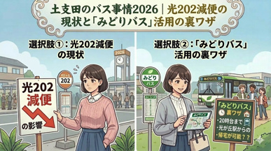 土支田のバス事情2026|光202減便の現状と「みどりバス」活用の裏ワザの画像