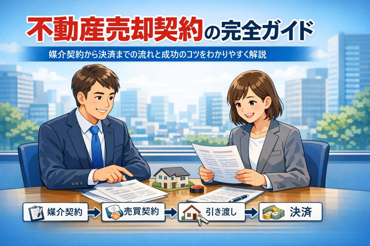 不動産売却契約の完全ガイド｜媒介契約から決済までの手順と成功のポイントの画像
