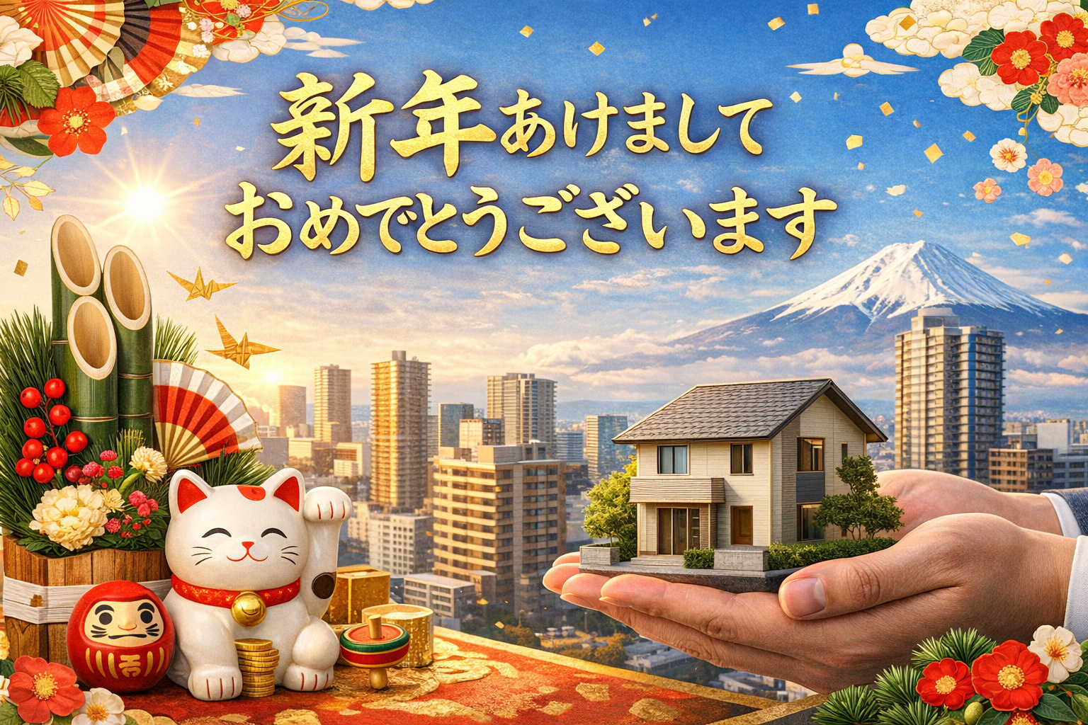 新年のご挨拶と、2026年の賃貸不動産市場の最新動向についての画像