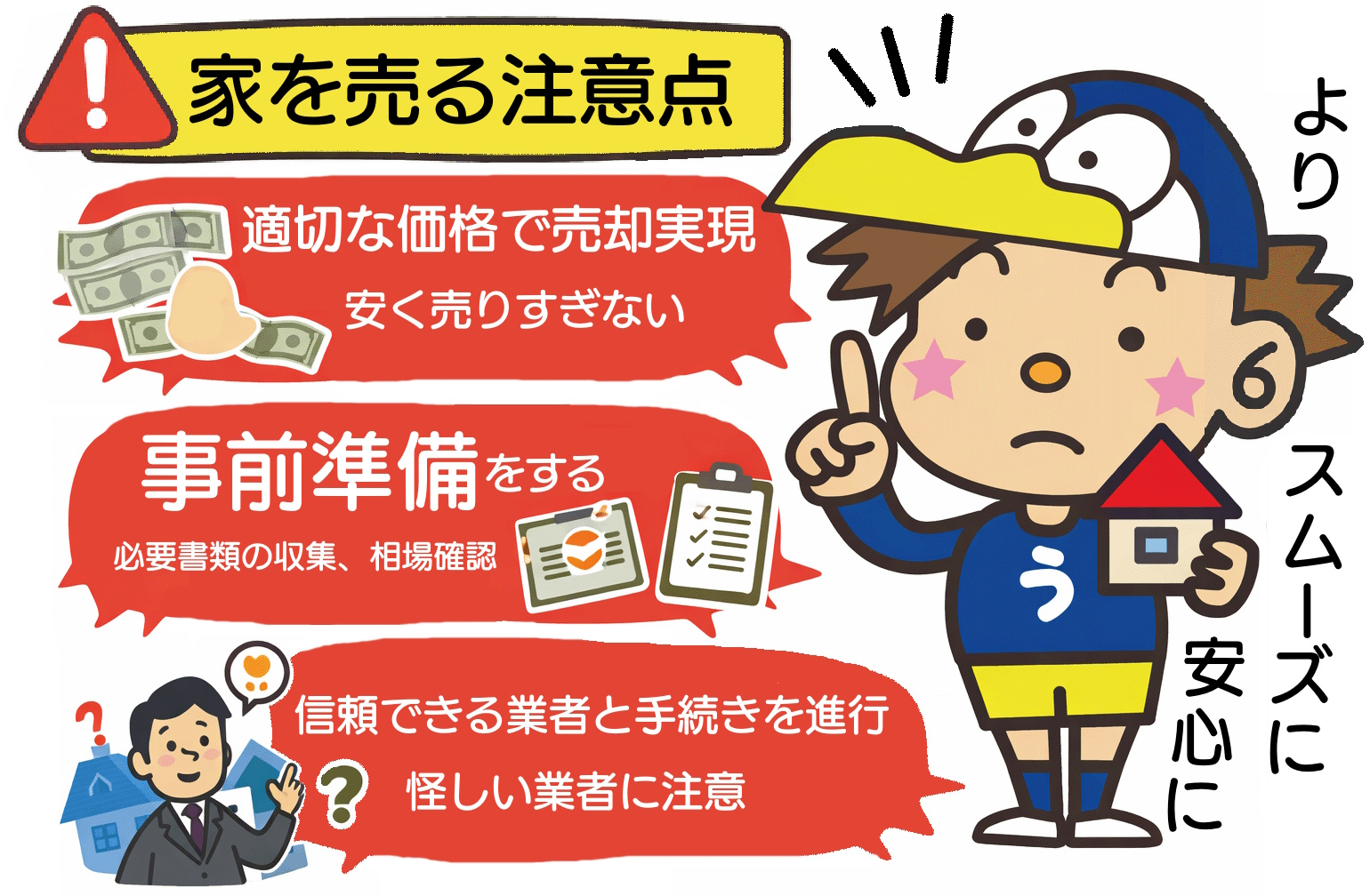 家の売却手続き方法はどう進める？初めての方に流れと注意点をご案内の画像