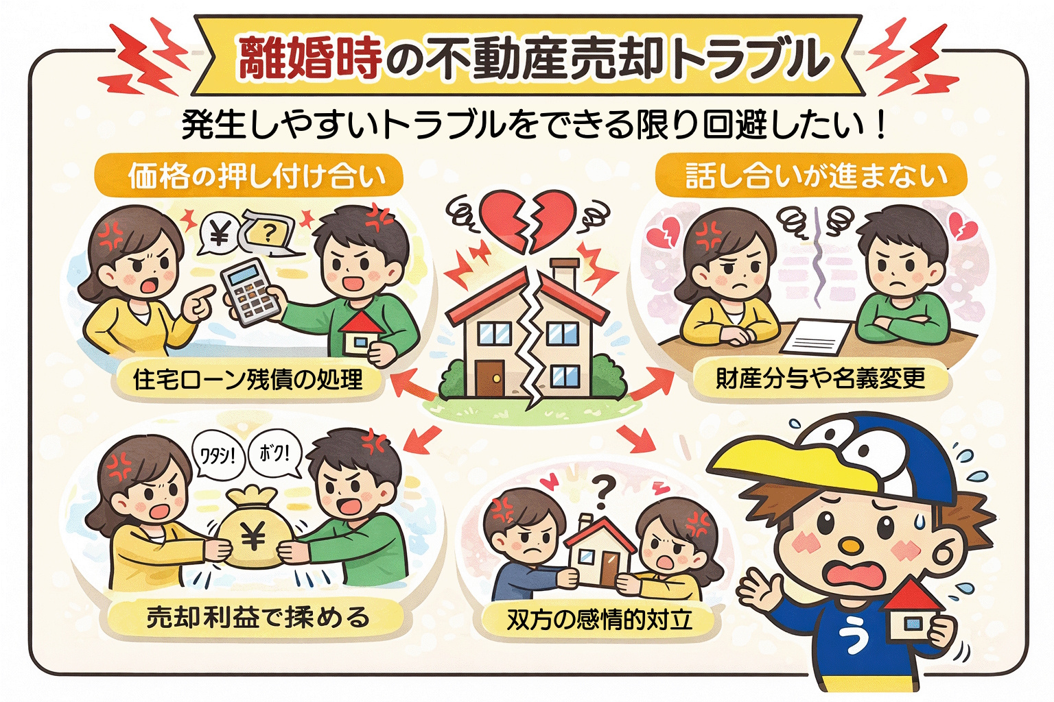 離婚時の不動産売却トラブルを防ぐには？注意点や対策も紹介の画像