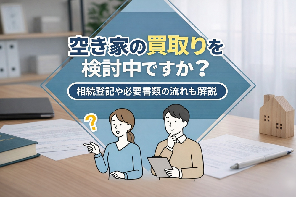 空き家の買取りを検討中ですか？相続登記や必要書類の流れも解説の画像