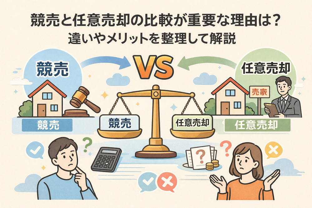 競売と任意売却の比較が重要な理由は？違いやメリットを整理して解説の画像
