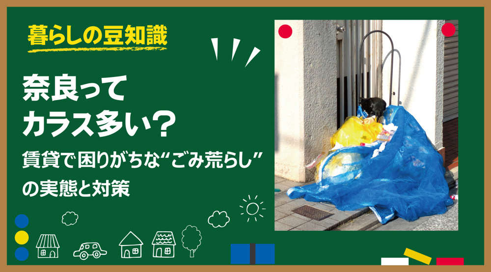 奈良ってカラス多い？賃貸で困りがちな“ごみ荒らし”の実態と対策の画像