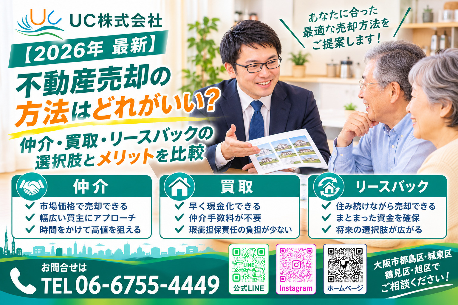 【2026年　最新】不動産売却の方法はどれがいい？仲介買取リースバックの選択肢とメリットを比較の画像