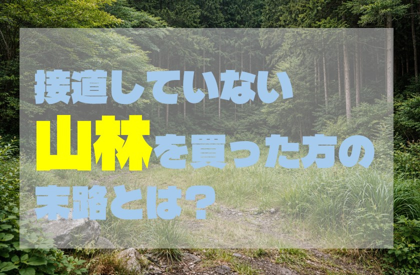 昔に接道していない山林を買った方の末路とは？の画像
