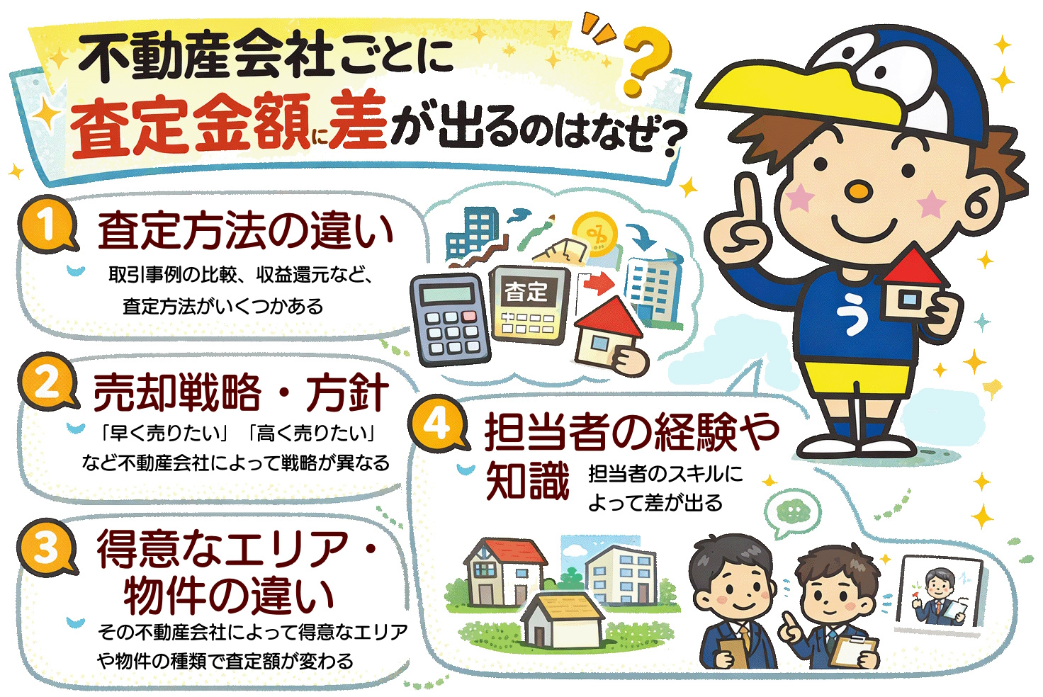 不動産会社ごとに査定金額の差はなぜ？理由や比較ポイントを解説の画像
