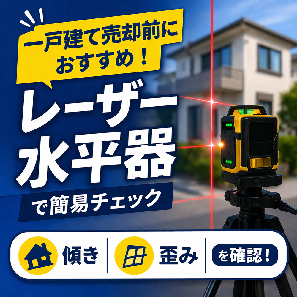 一戸建て売却前におすすめ｜水平器を使用して簡易チェックの画像