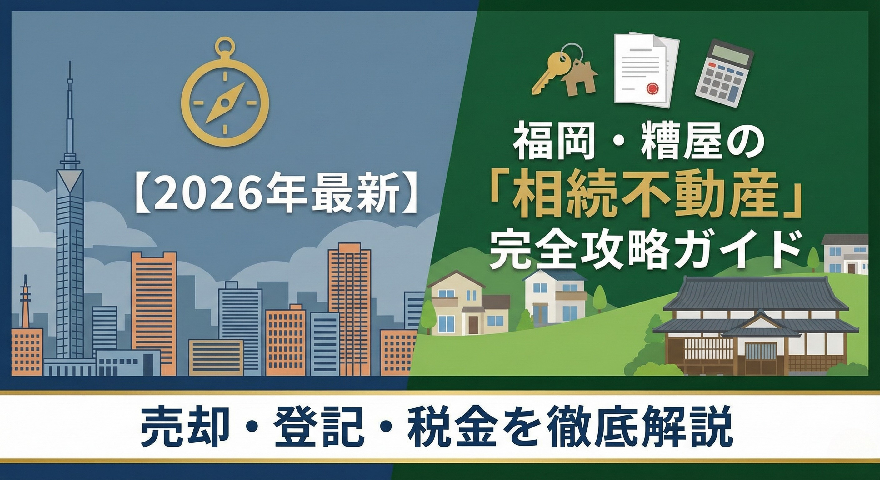 【2026年最新】福岡・糟屋の「相続不動産」完全攻略ガイド|売却・登記・税金を徹底解説の画像