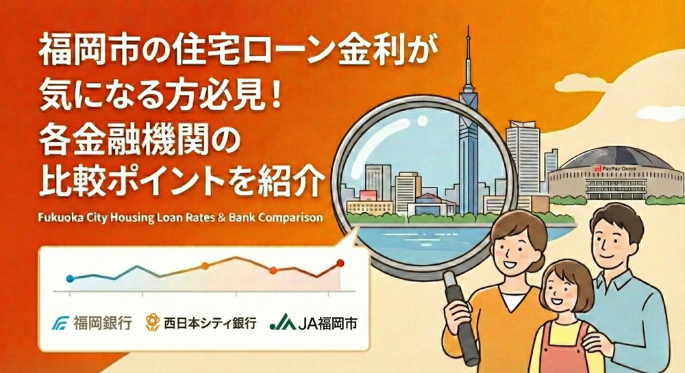 福岡市の住宅ローン金利が気になる方必見！各金融機関の比較ポイントを紹介の画像