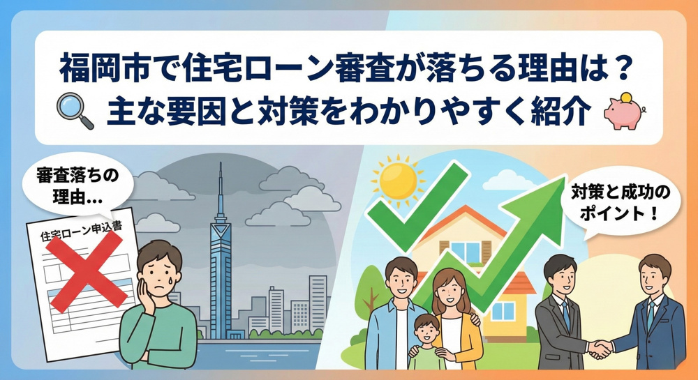 福岡市で住宅ローン審査が落ちる理由は？主な要因と対策をわかりやすく紹介の画像
