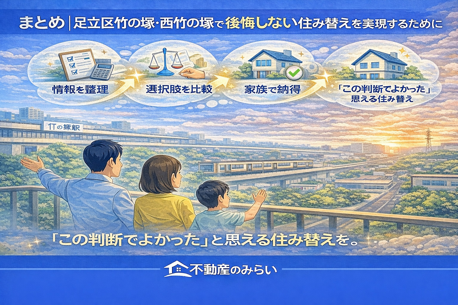 足立区竹の塚・西竹の塚で後悔しない住み替えのまとめ