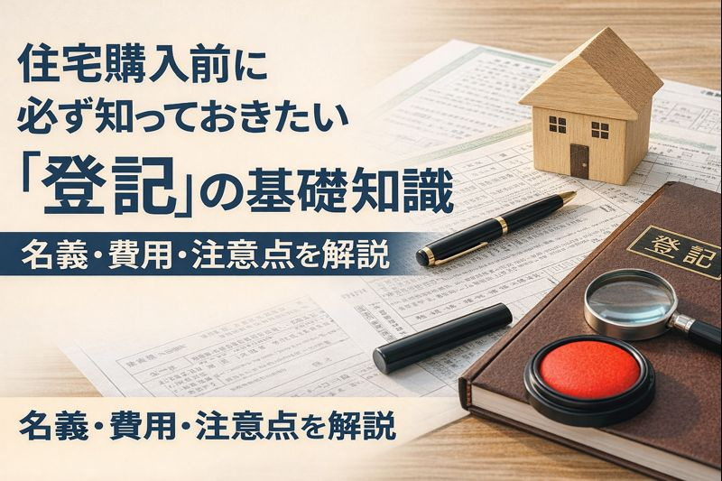 「住宅購入前に必ず知っておきたい『登記』の基礎知識｜名義・費用・注意点を解説」の画像