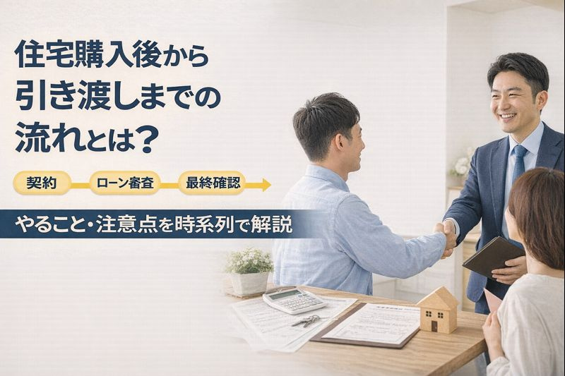 「住宅購入後から引き渡しまでの流れとは？やること・注意点を時系列で解説」の画像