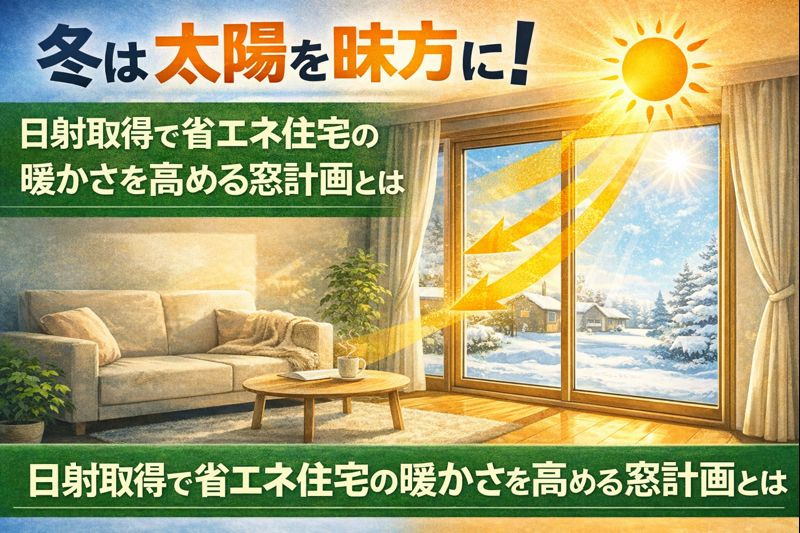 【2026年版】冬は太陽を味方に！日射取得で省エネ住宅の暖かさを高める窓計画とは｜熊本・福岡対応の画像