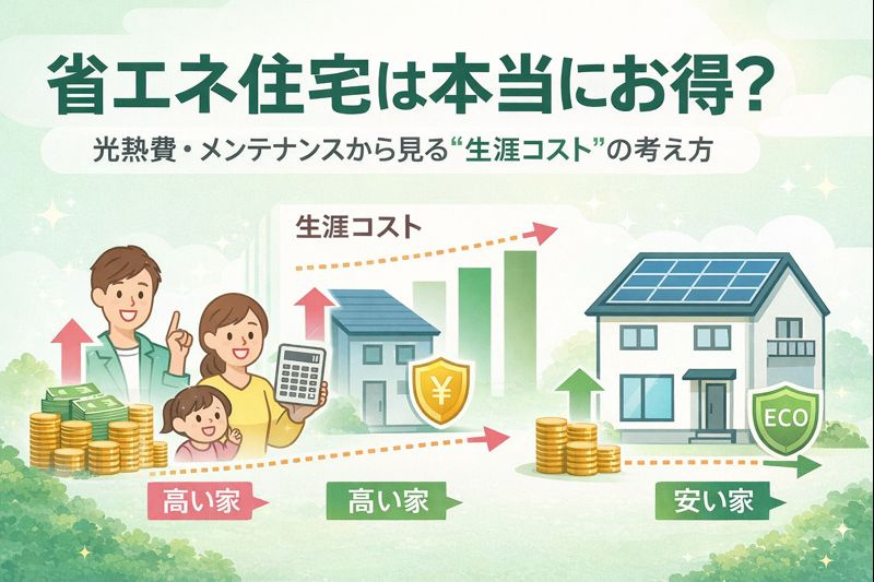 「省エネ住宅は本当にお得？光熱費・メンテナンスから見る“生涯コスト”の考え方」の画像