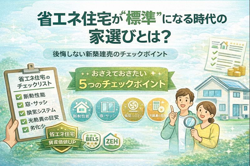 「省エネ住宅が“標準”になる時代の家選びとは？後悔しない新築建売のチェックポイント」の画像