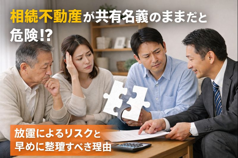 相続不動産が共有名義のままだと危険？放置によるリスクと早めに整理すべき理由の画像