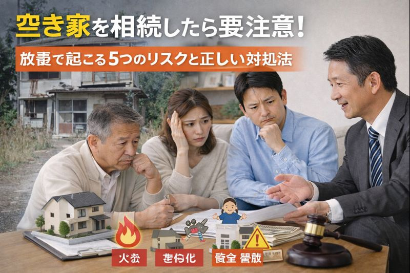 空き家を相続したら要注意！放置で起こる5つのリスクと正しい対処法の画像