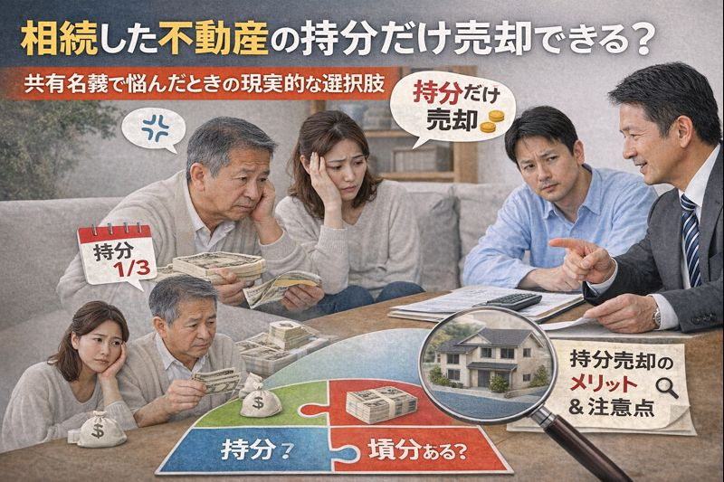 相続した不動産の持分だけ売却できる？共有名義で悩んだときの現実的な選択肢の画像