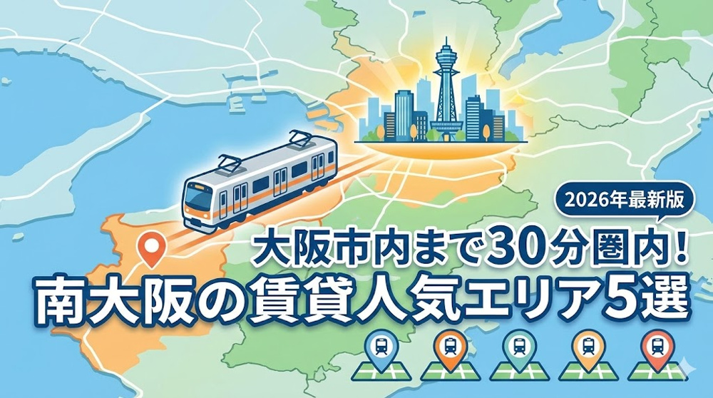 南大阪で賃貸を探すなら通勤や通学に便利な駅はどこ？人気エリアやアクセスの特徴も紹介の画像