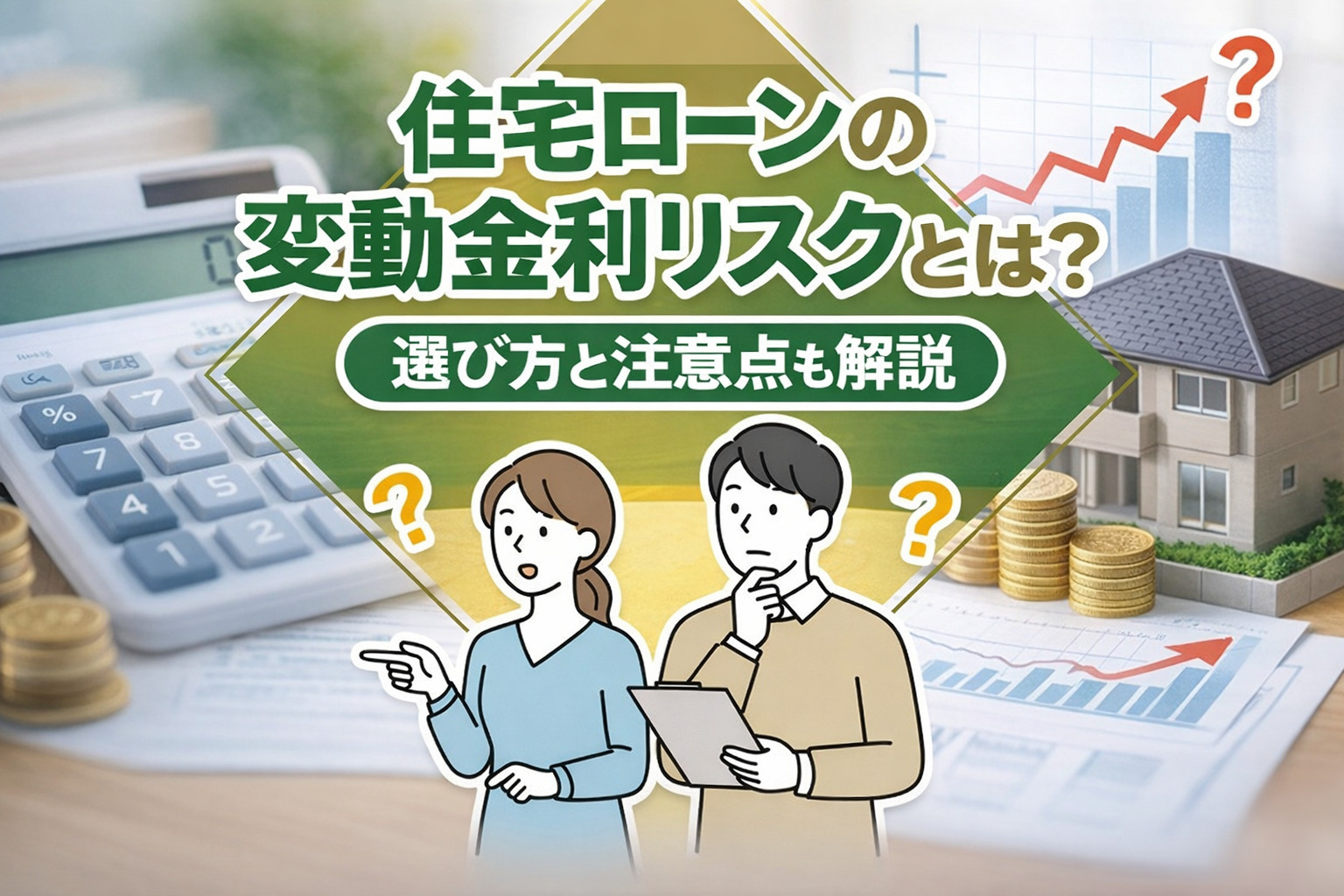 住宅ローンの変動金利リスクとは？選び方と注意点を解説の画像