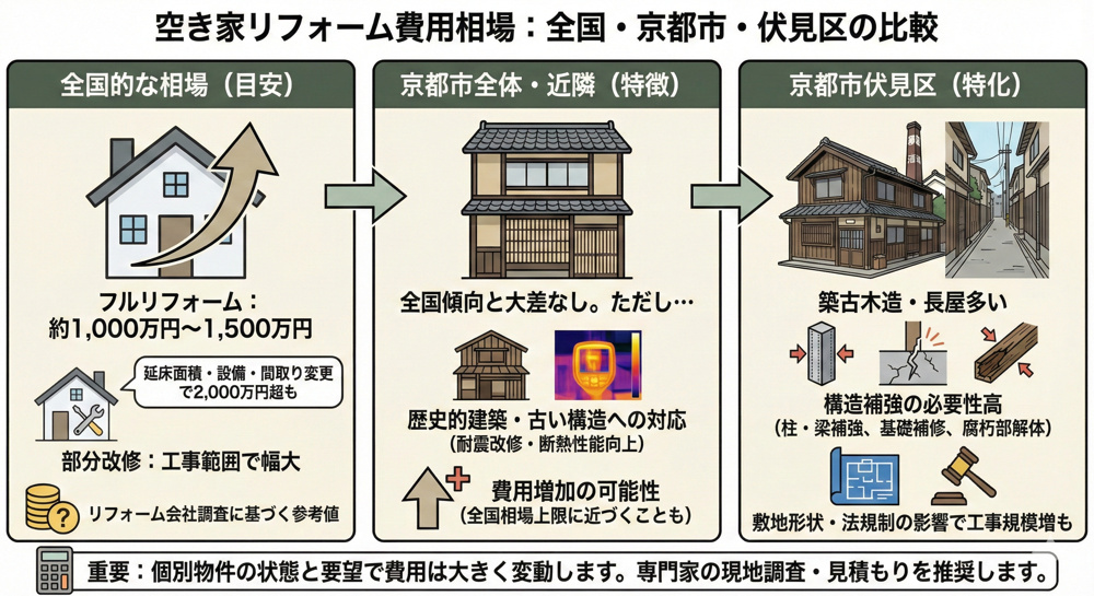 空き家のリフォーム費用はいくら？京都市伏見区で賢く活用する方法も紹介の画像