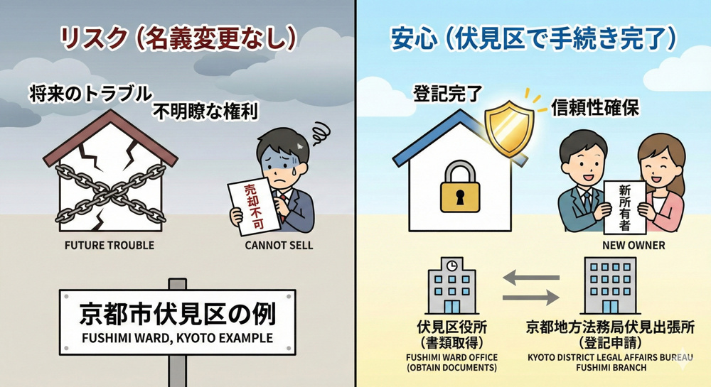 離婚後の家の名義変更は京都市伏見区でどう進める？手続きや注意点もまとめて紹介の画像