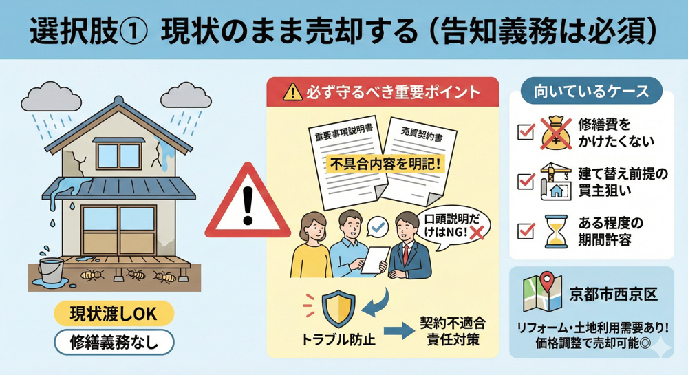 雨漏り・シロアリ被害があっても売れる？ 京都市西京区で失敗しないための正しい判断と売却戦略の画像