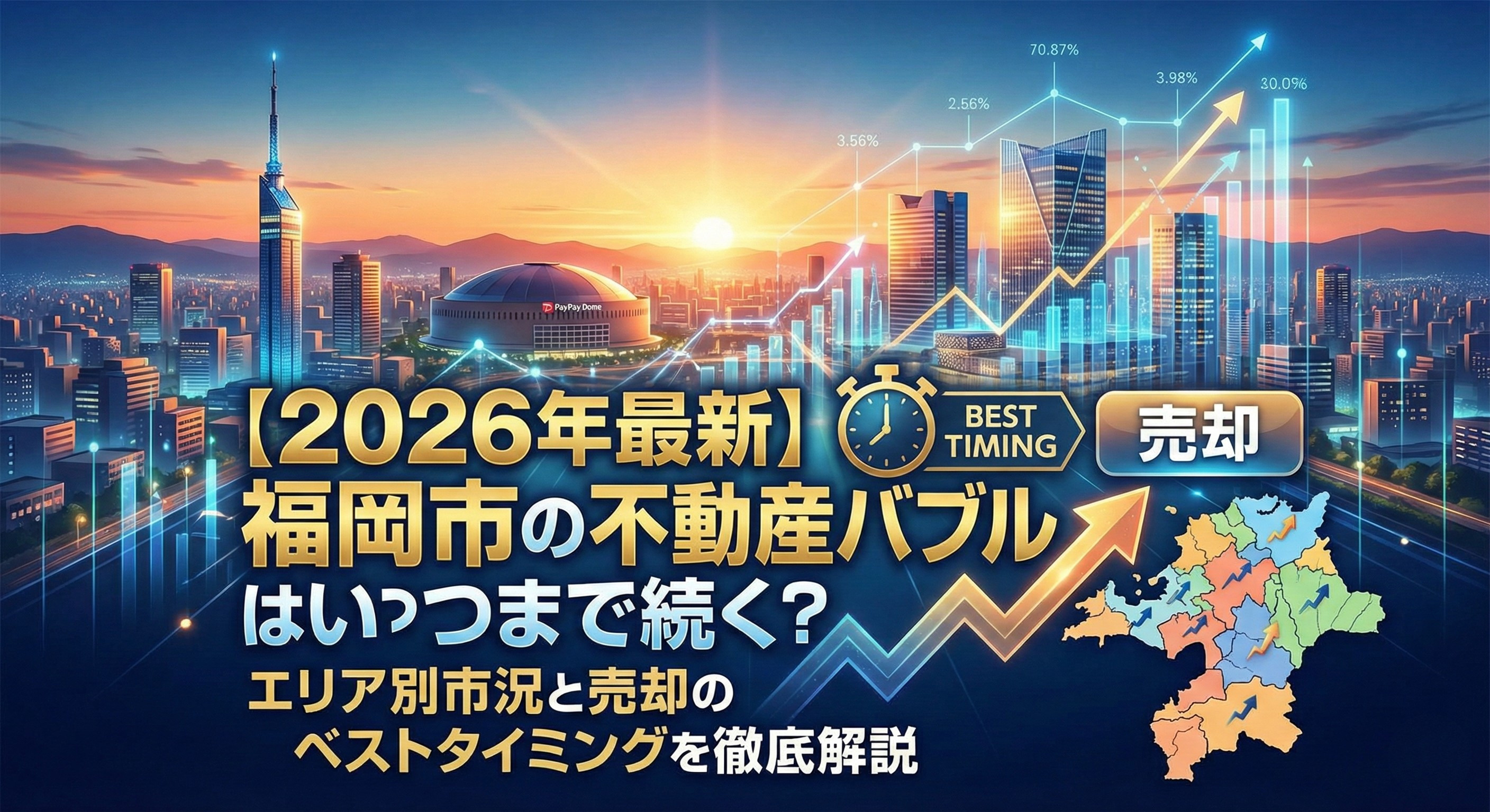 福岡市の不動産バブルはいつまで？2026年9月の市況と売却タイミングの判断基準の画像