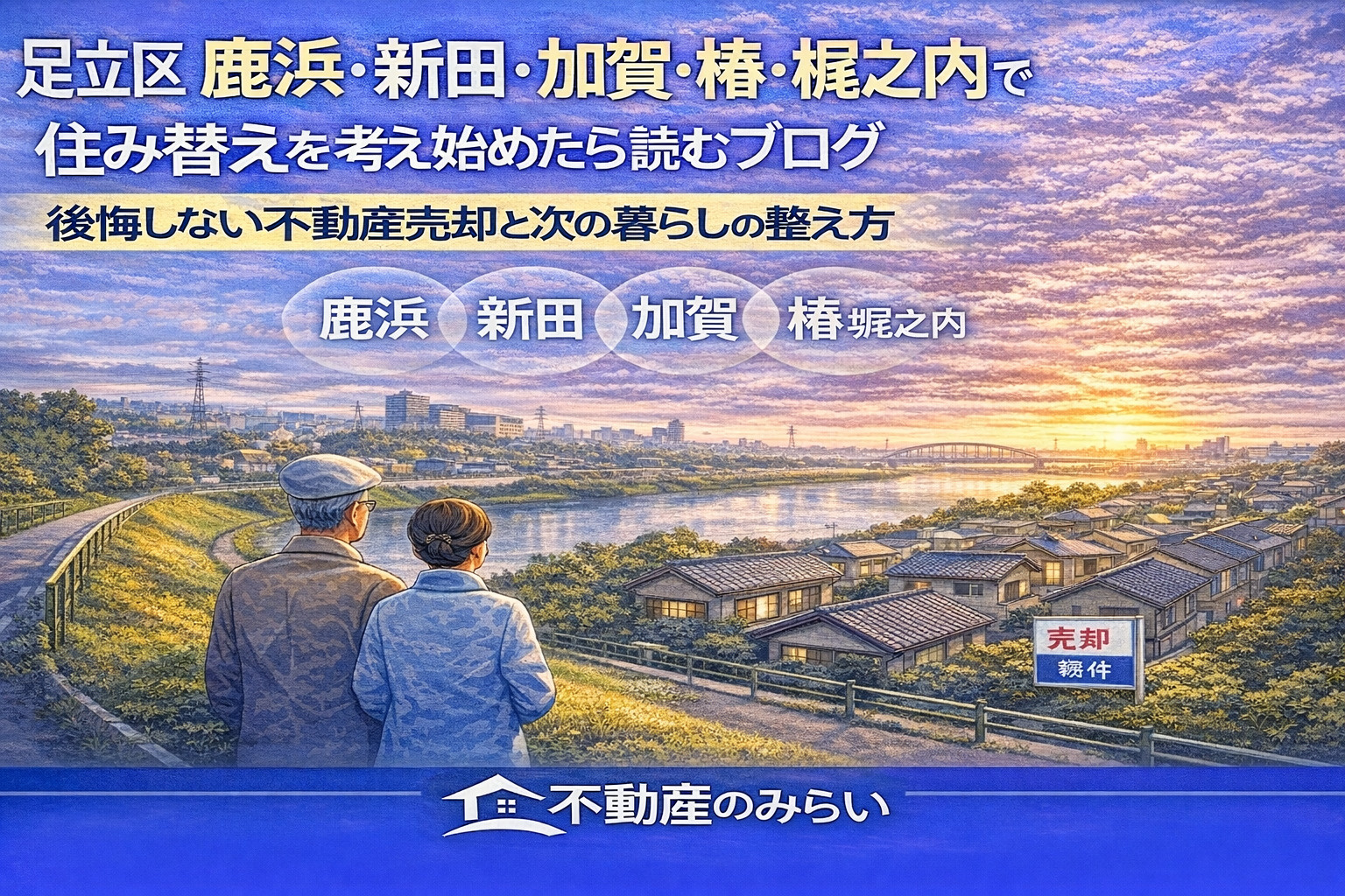 足立区鹿浜・新田・加賀・椿・堀之内で住み替えを考える不動産売却のイメージ