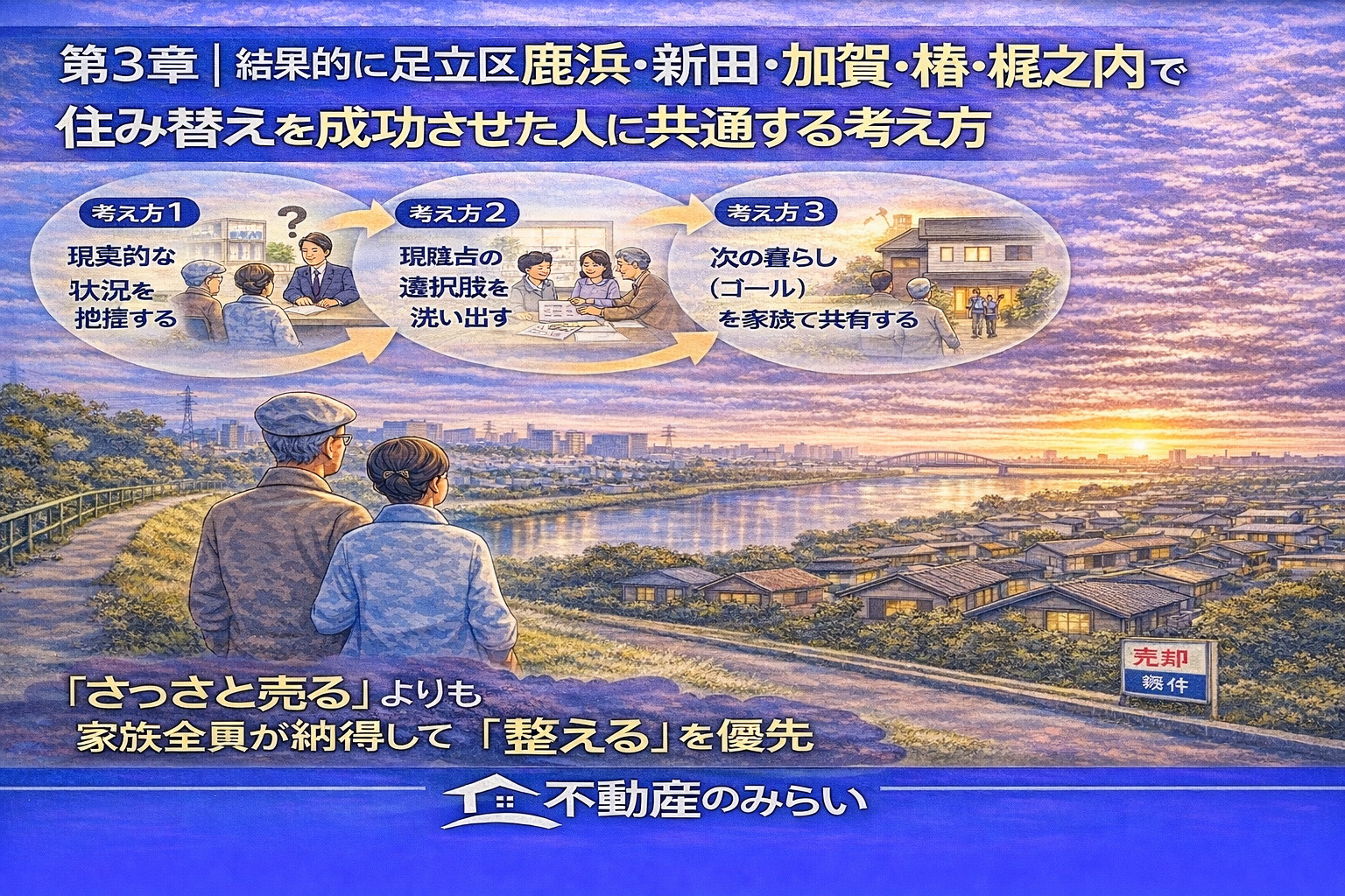 足立区鹿浜・新田・加賀・椿・堀之内で住み替えを成功させた人の考え方