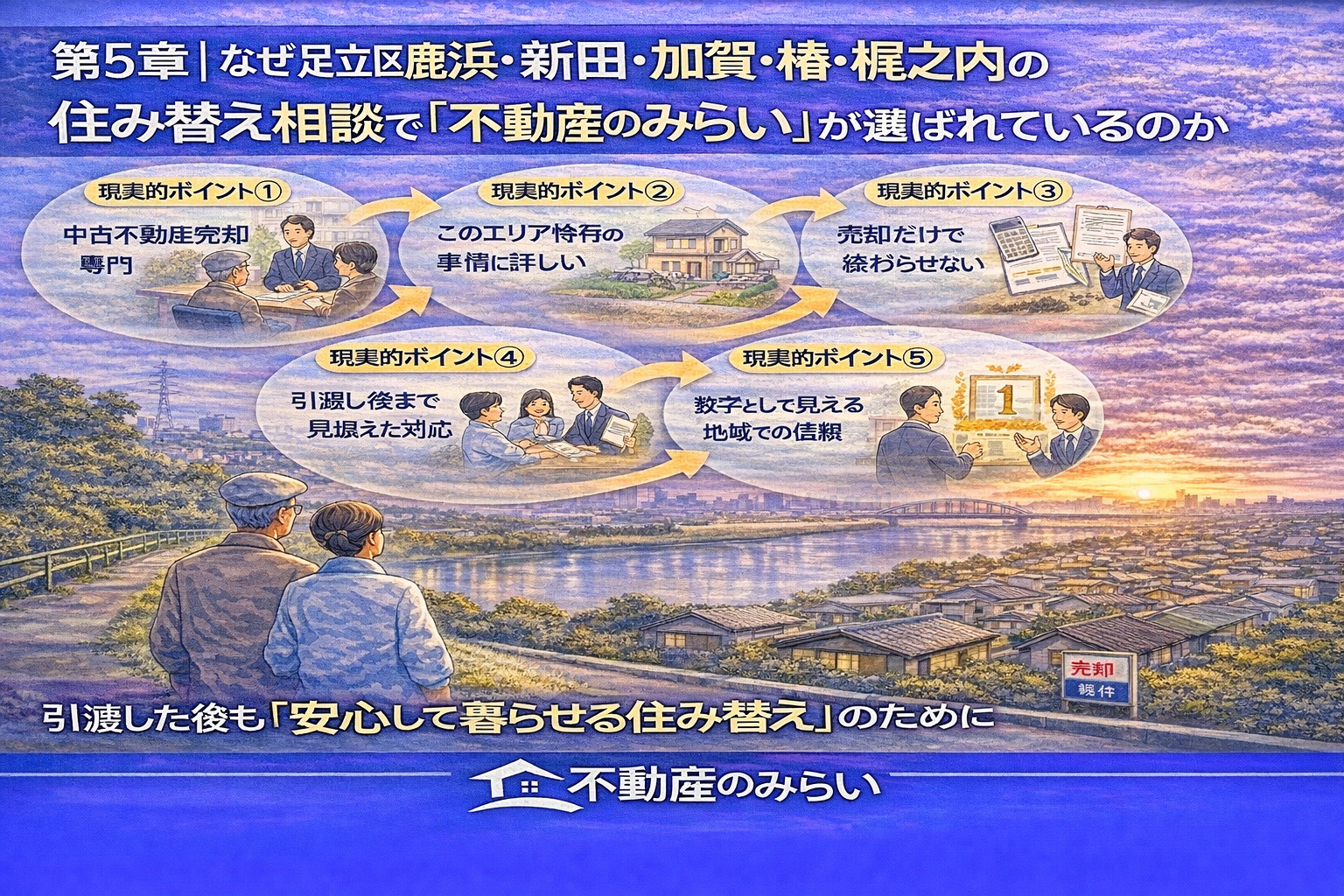 足立区鹿浜・新田・加賀・椿・堀之内で不動産のみらいが選ばれる理由