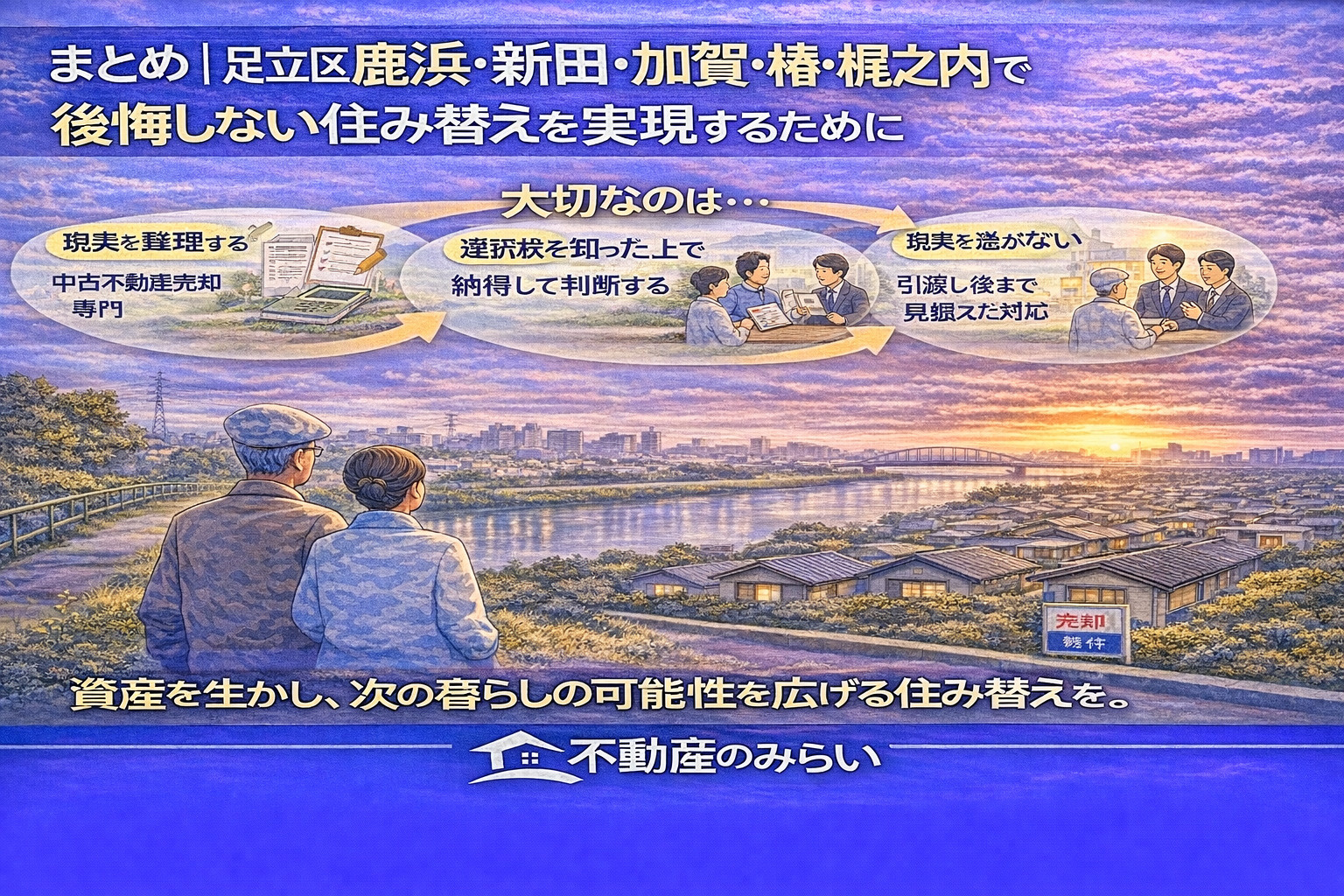 足立区鹿浜・新田・加賀・椿・堀之内で後悔しない住み替えのまとめ