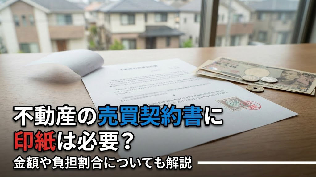 不動産の売買契約書に印紙は必要？金額や負担割合についても解説の画像